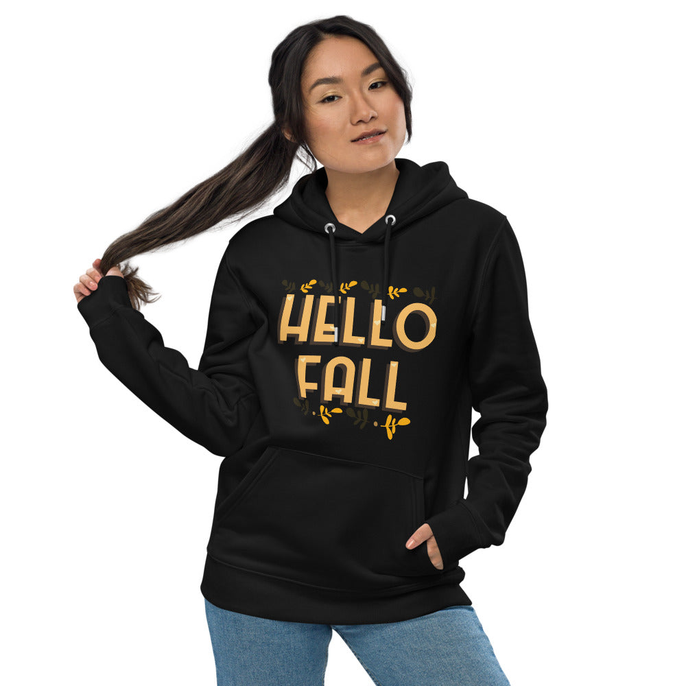 Hello Fall Unisex Eco Hoodie