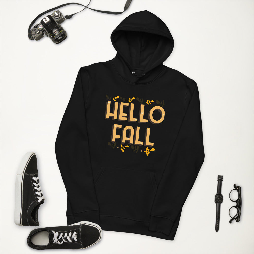 Hello Fall Unisex Eco Hoodie