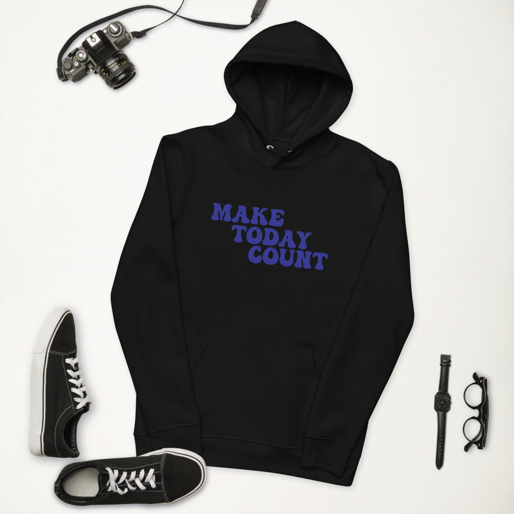 Make Today Count Unisex eco hoodie (Blue)