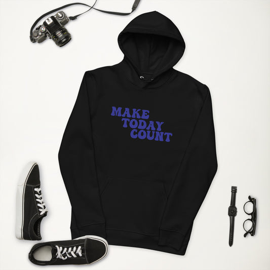 Make Today Count Unisex eco hoodie (Blue)