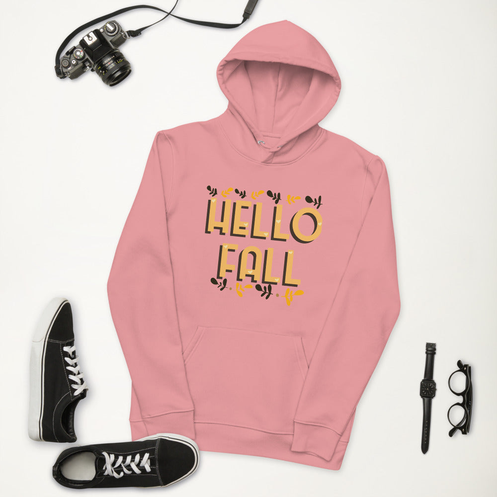 Hello Fall Unisex Eco Hoodie