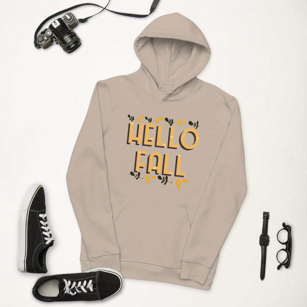 Hello Fall Unisex Eco Hoodie