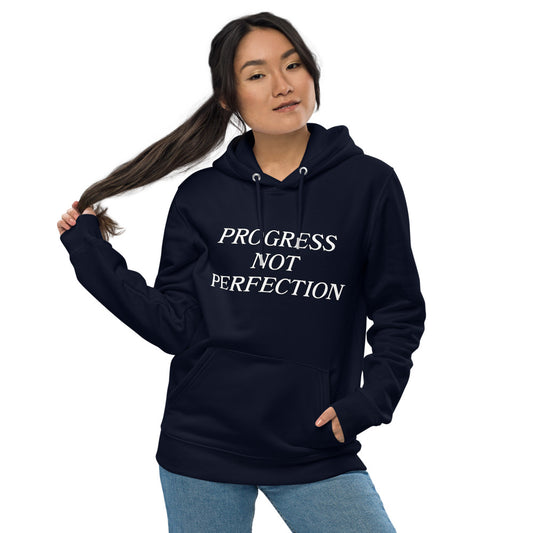 Progress Not Perfection Unisex Eco Hoodie