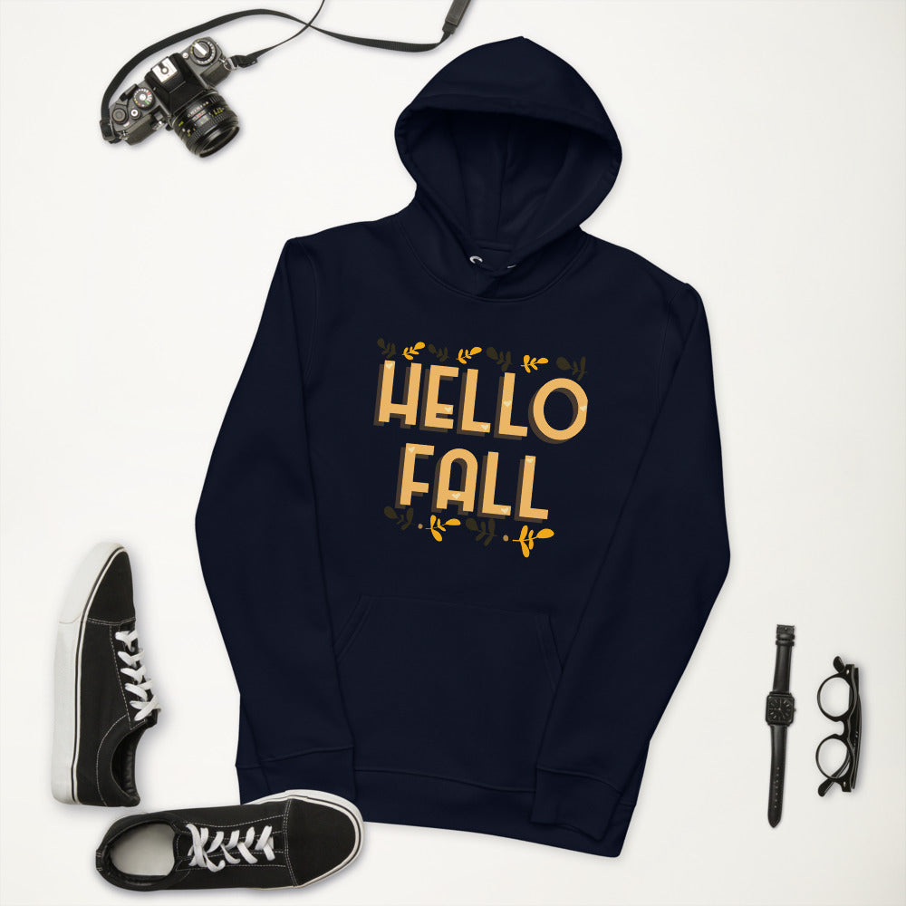 Hello Fall Unisex Eco Hoodie