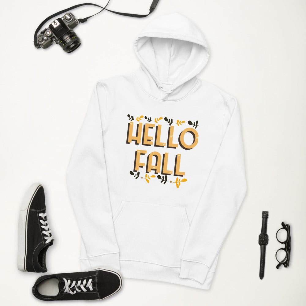 Hello Fall Unisex Eco Hoodie