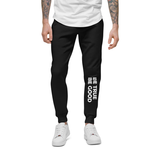 Be True Be Good Unisex fleece sweatpants (white)