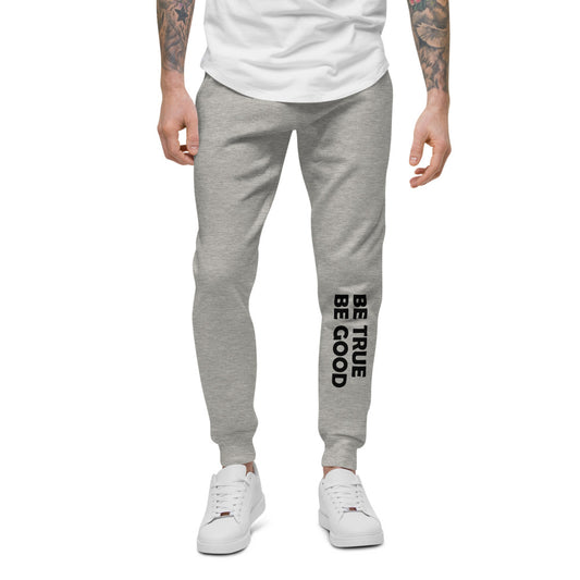 Be True Be Good Unisex fleece sweatpants (Black)
