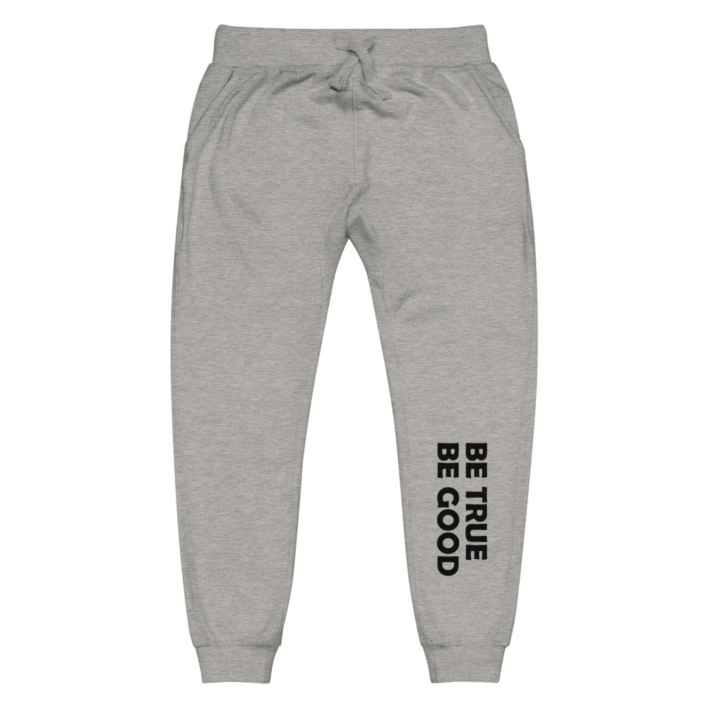 Be True Be Good Unisex fleece sweatpants (Black)