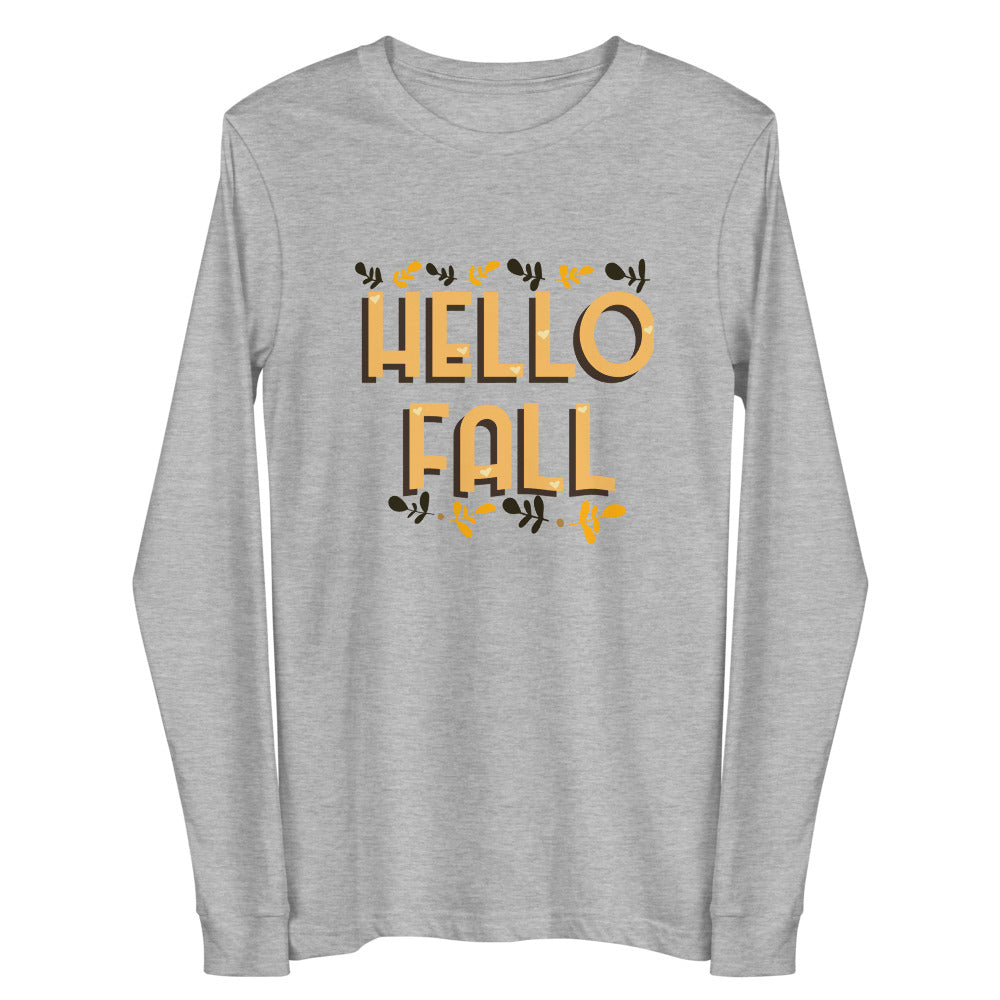 Hello Fall Unisex Long Sleeve Tee