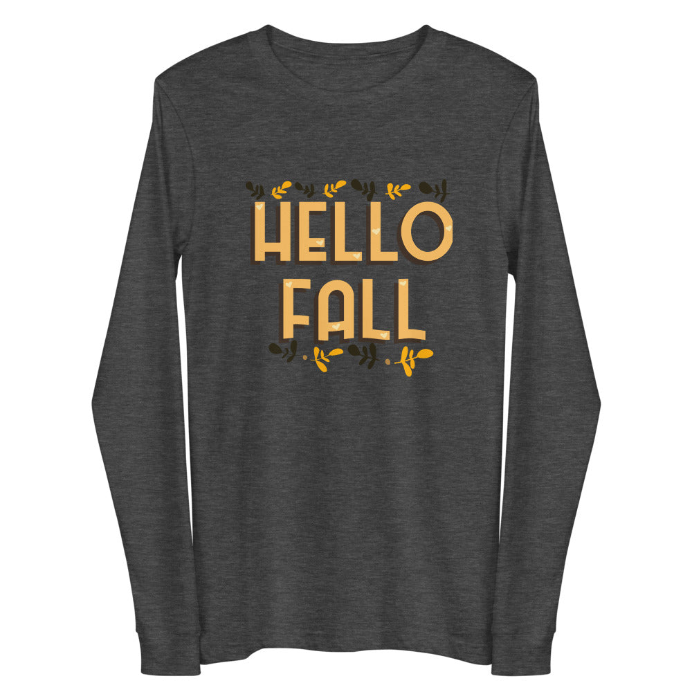 Hello Fall Unisex Long Sleeve Tee