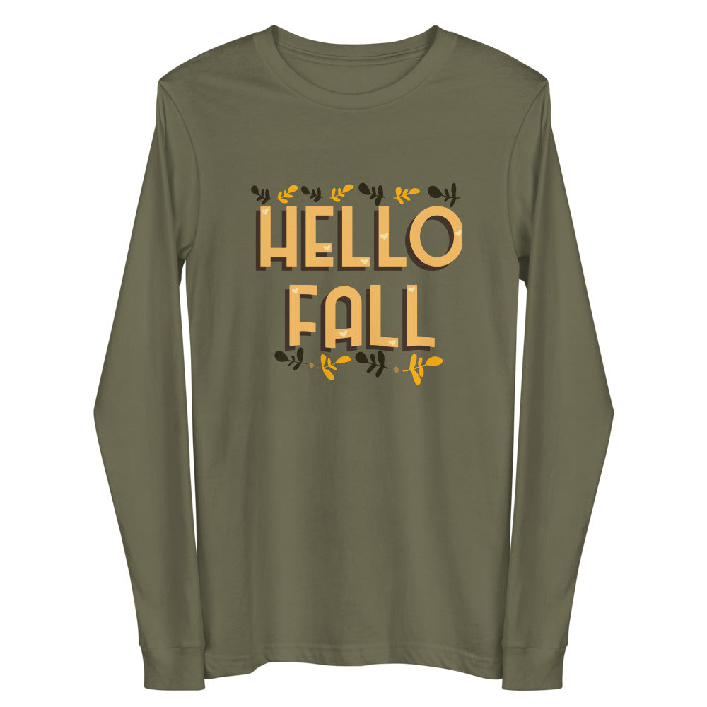 Hello Fall Unisex Long Sleeve Tee