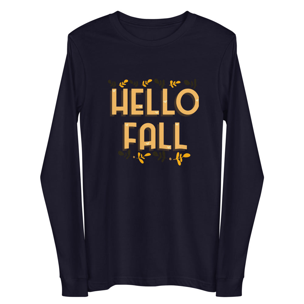 Hello Fall Unisex Long Sleeve Tee