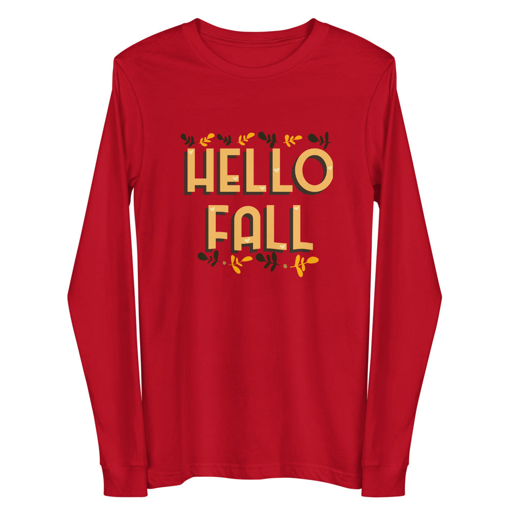 Hello Fall Unisex Long Sleeve Tee