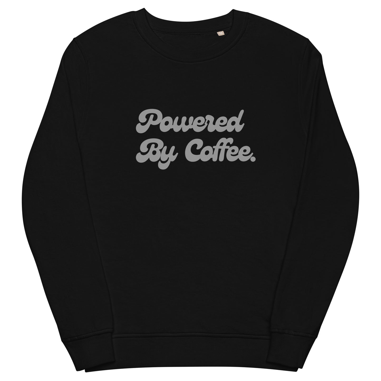 Powered By Coffee Unisex organic sweatshirt (Grey)
