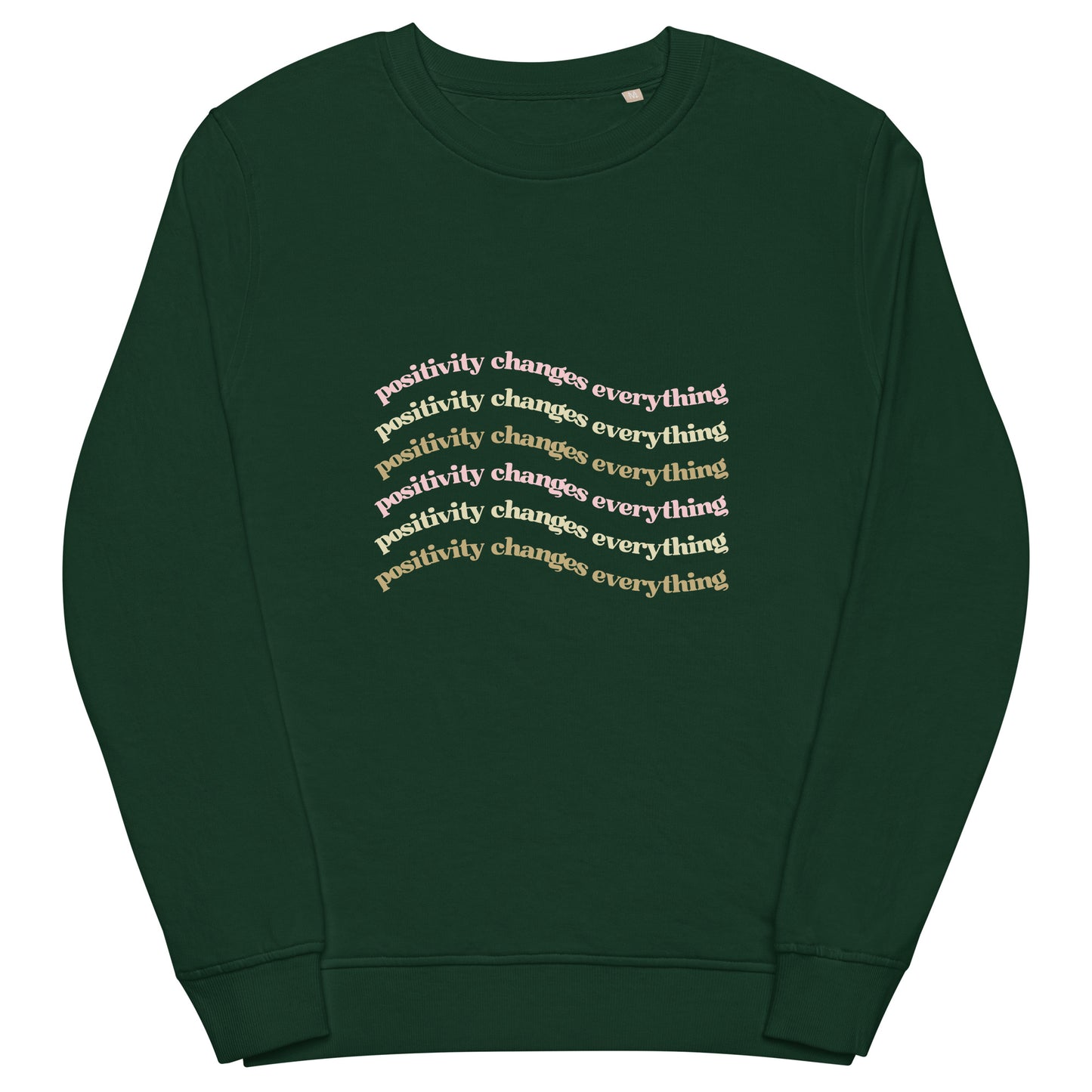 Positivity Changes Everything Unisex organic sweatshirt (Neutral)