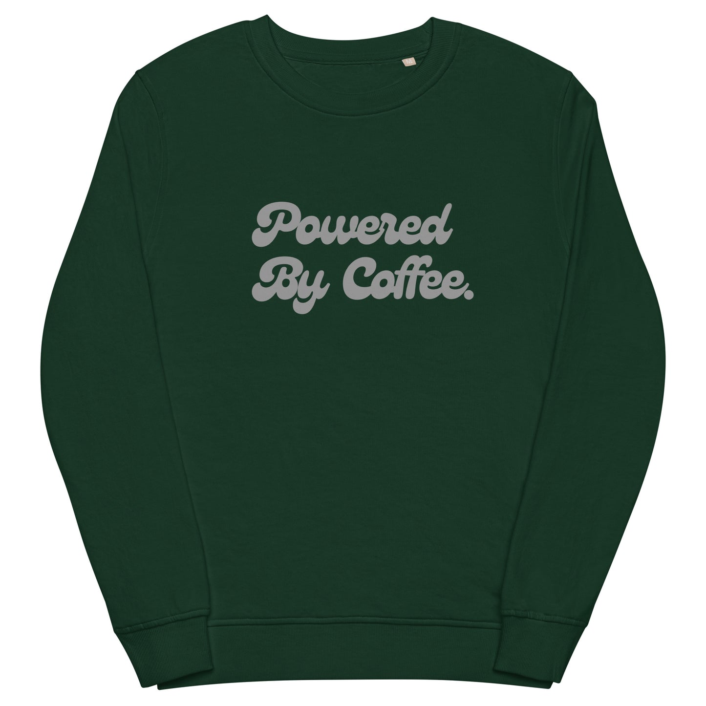 Powered By Coffee Unisex organic sweatshirt (Grey)