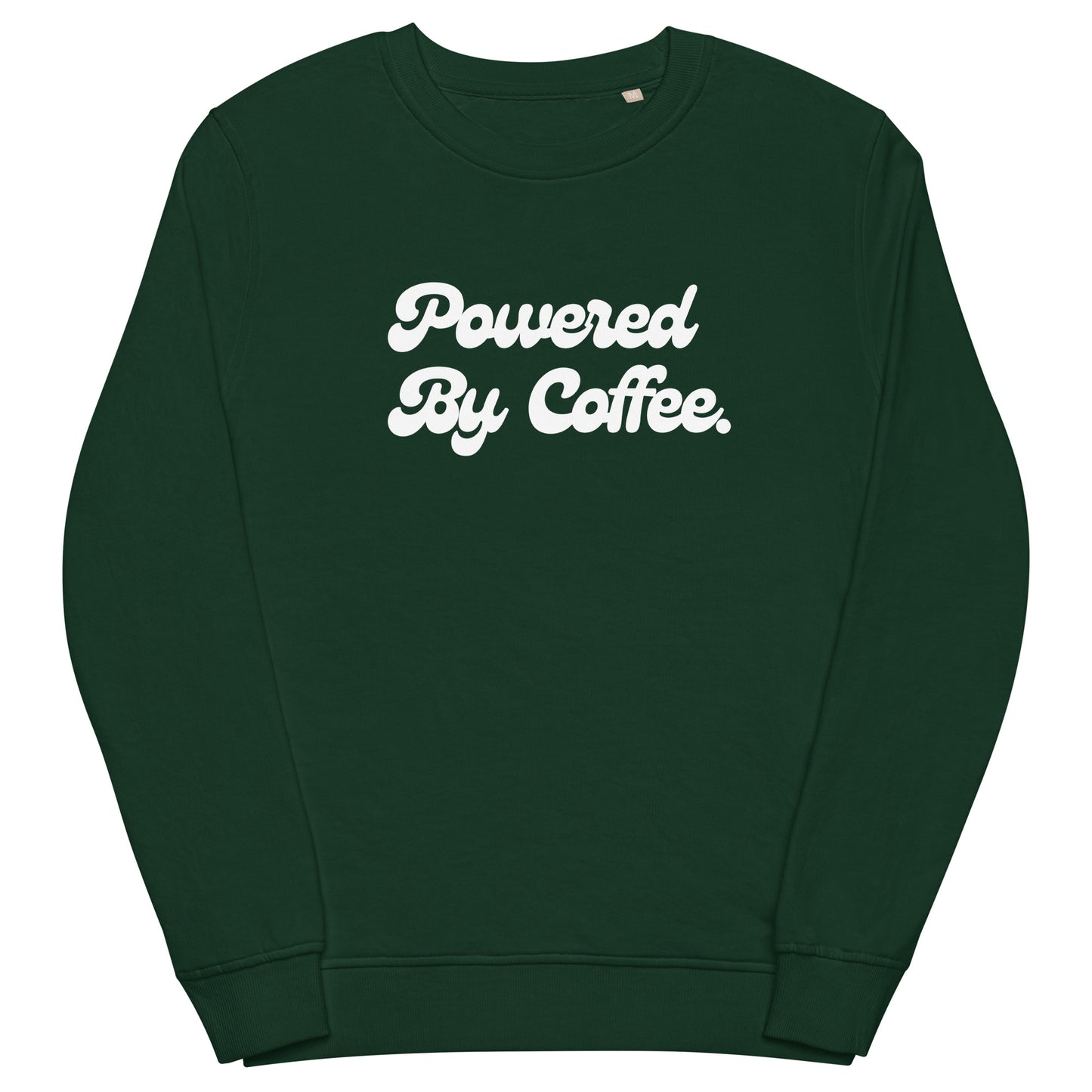 Powered By Coffee Unisex organic sweatshirt (White)