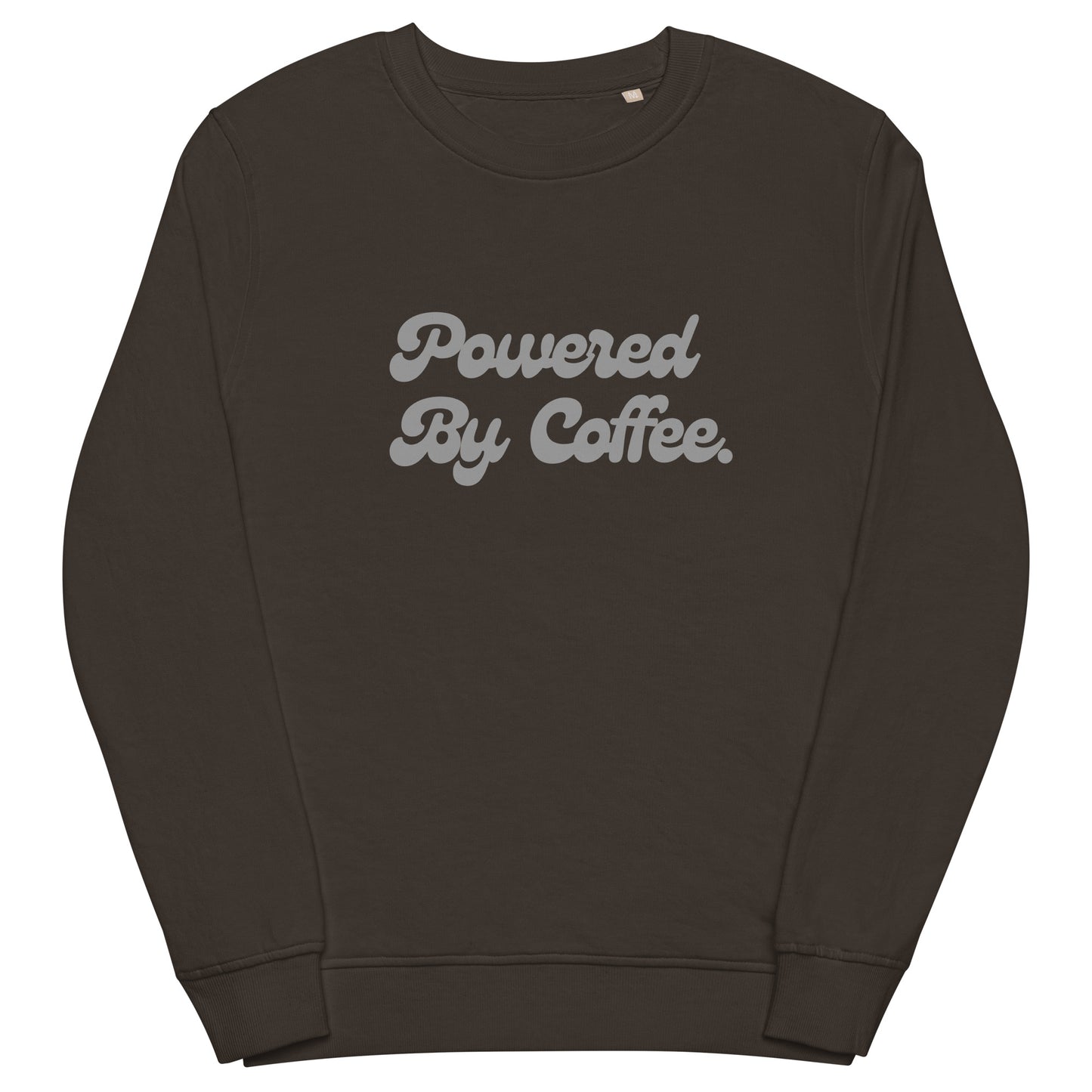Powered By Coffee Unisex organic sweatshirt (Grey)