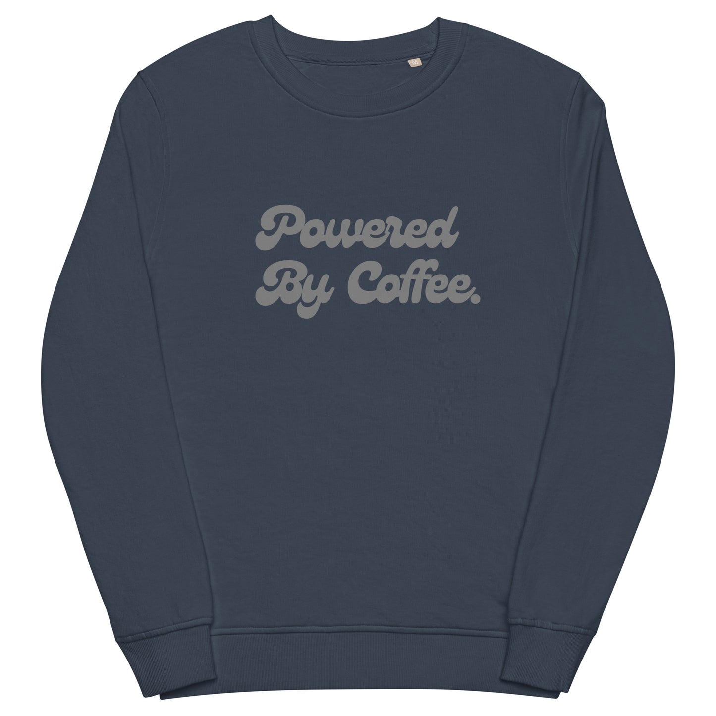 Powered By Coffee Unisex organic sweatshirt (Grey)