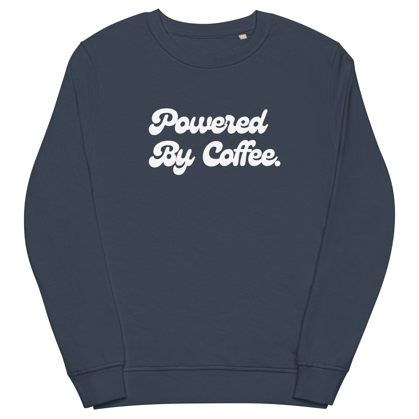 Powered By Coffee Unisex organic sweatshirt (White)