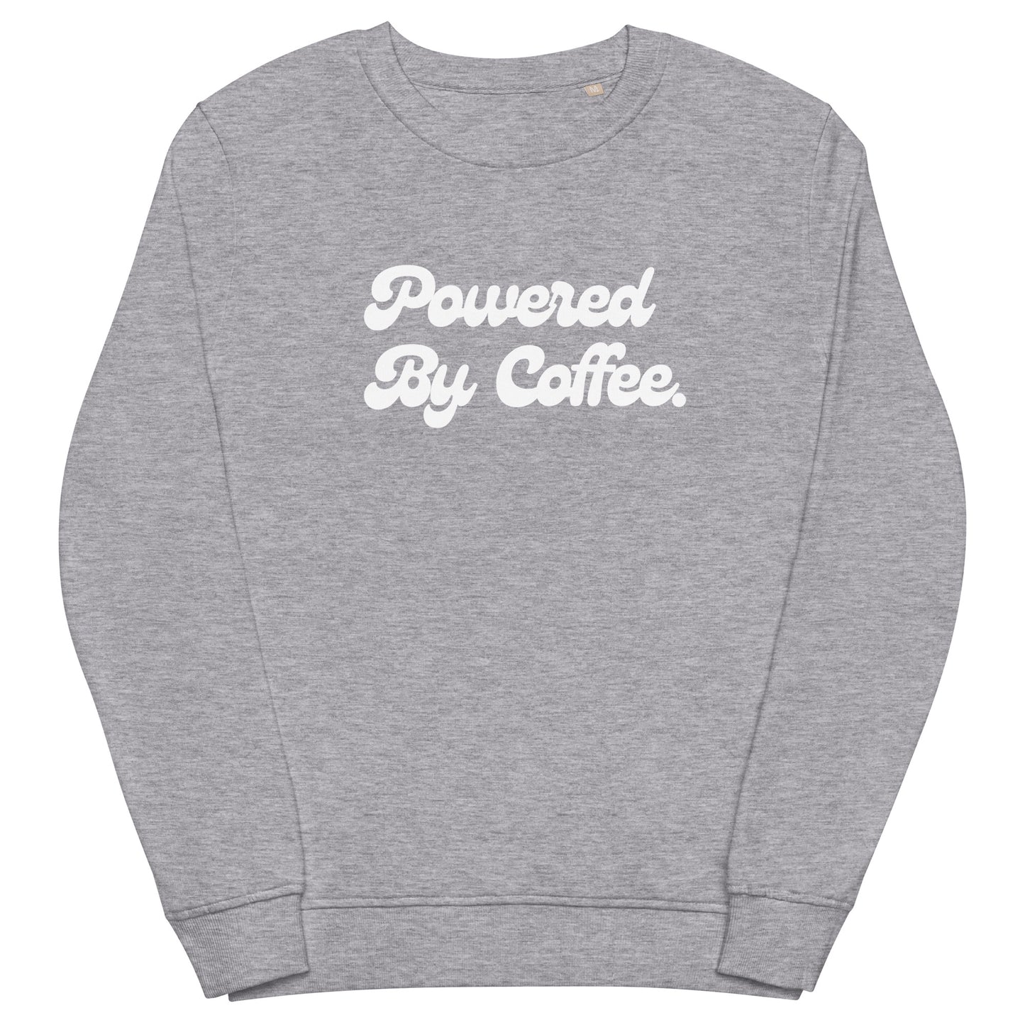 Powered By Coffee Unisex organic sweatshirt (White)