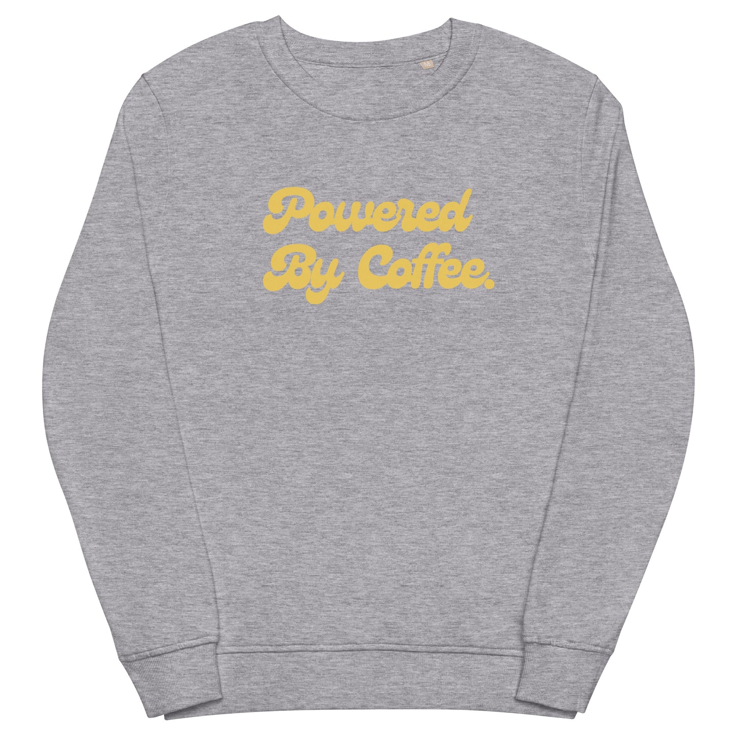 Powered By Coffee Unisex organic sweatshirt (Yellow)