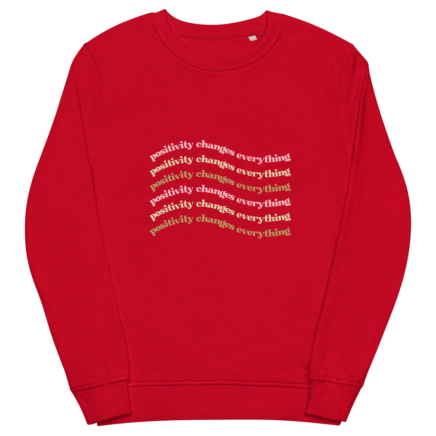 Positivity Changes Everything Unisex organic sweatshirt (Neutral)