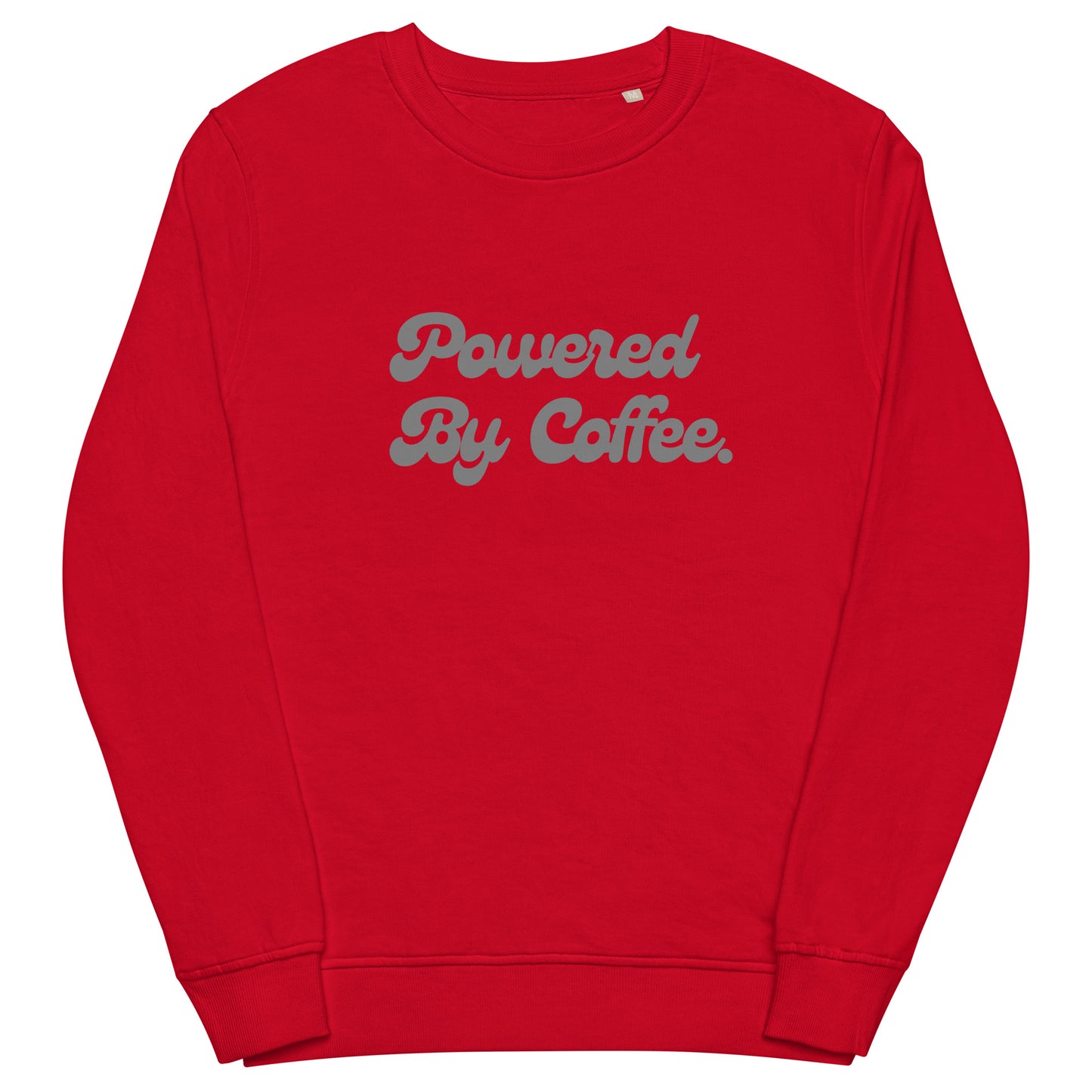 Powered By Coffee Unisex organic sweatshirt (Grey)