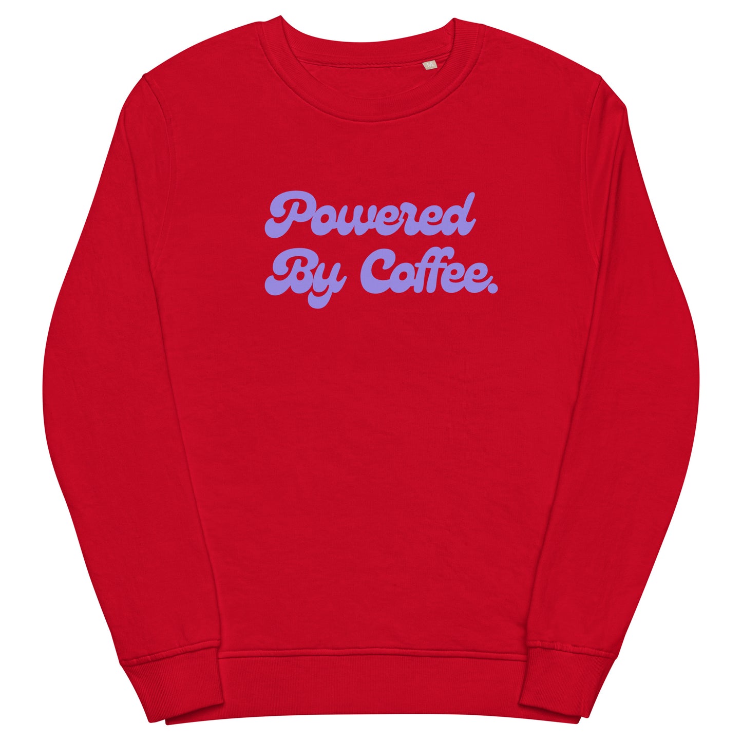 Powered By Coffee Unisex organic sweatshirt (Purple)