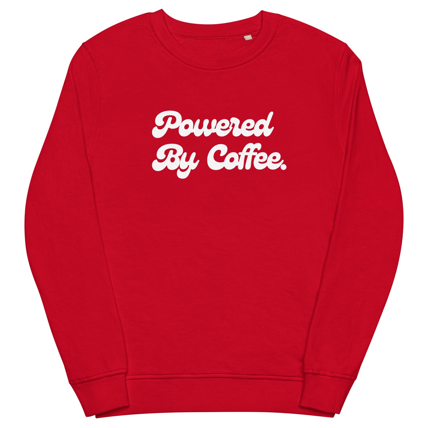 Powered By Coffee Unisex organic sweatshirt (White)