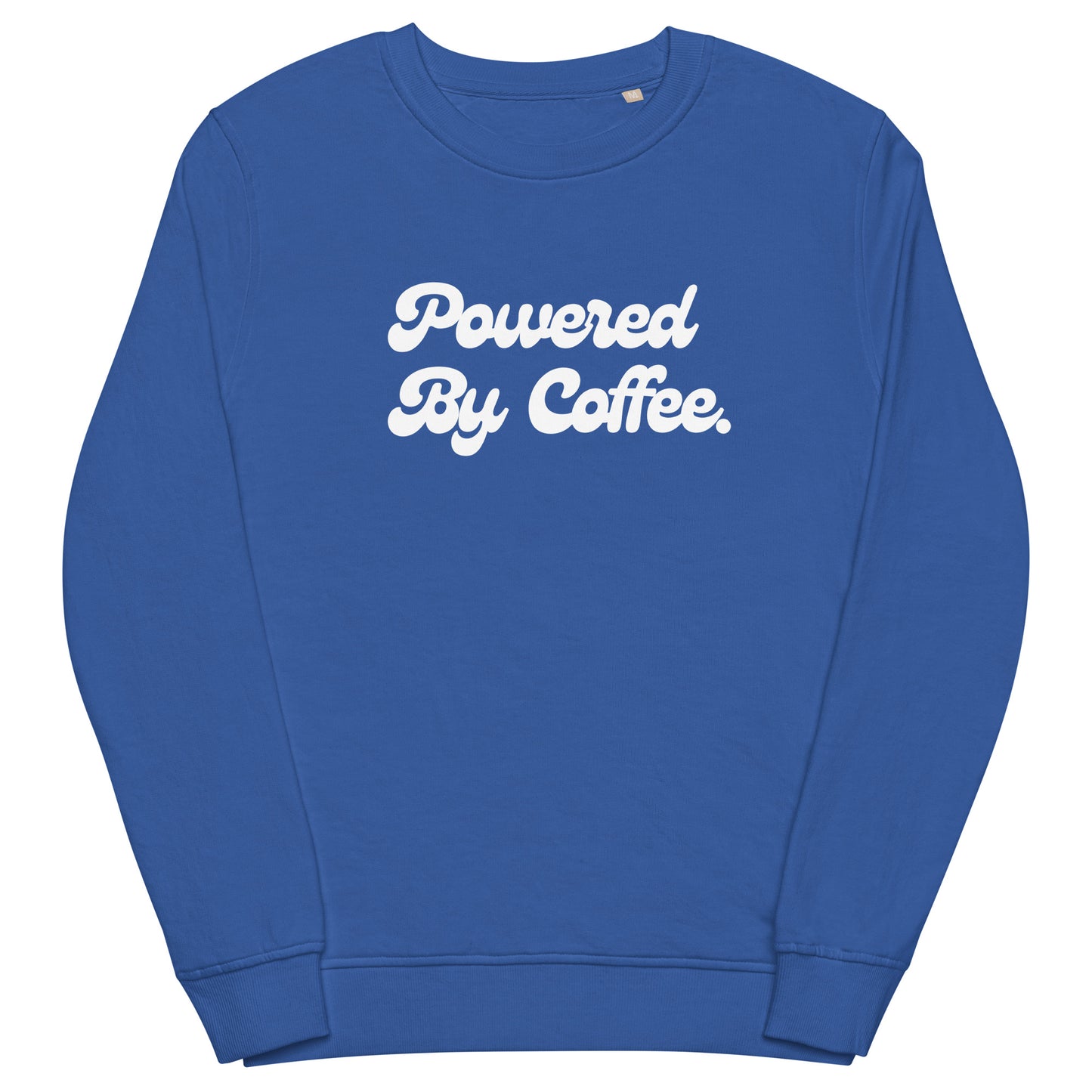 Powered By Coffee Unisex organic sweatshirt (White)