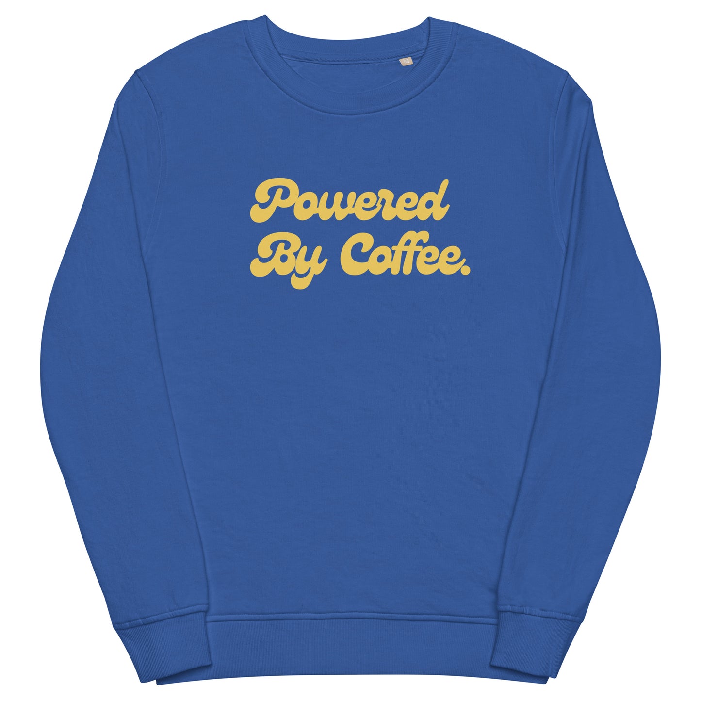 Powered By Coffee Unisex organic sweatshirt (Yellow)