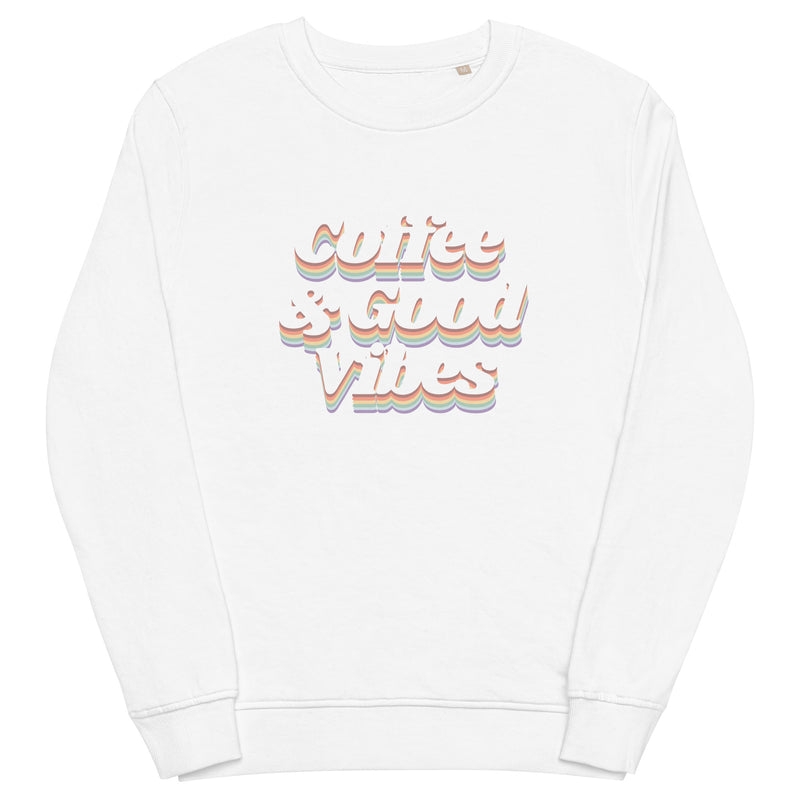 Coffee & Good Vibes Unisex organic sweatshirt