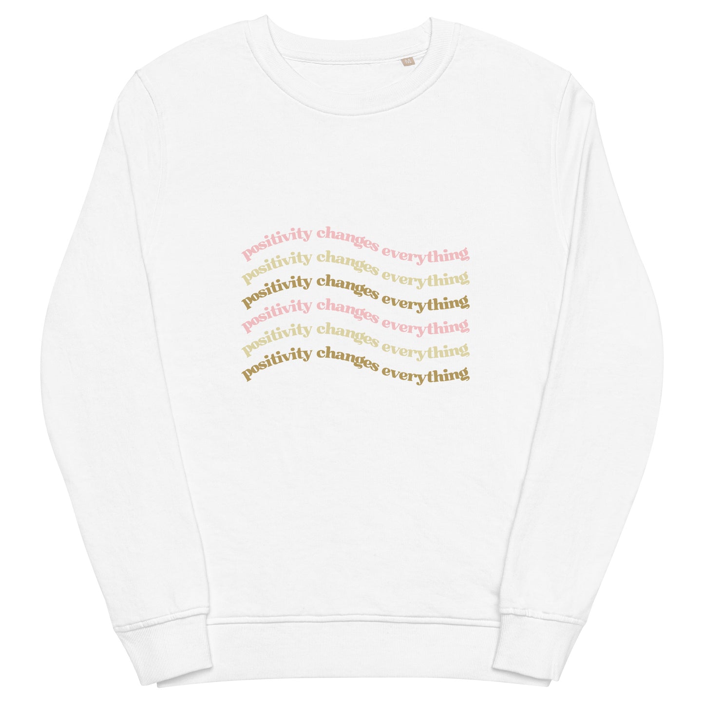 Positivity Changes Everything Unisex organic sweatshirt (Neutral)