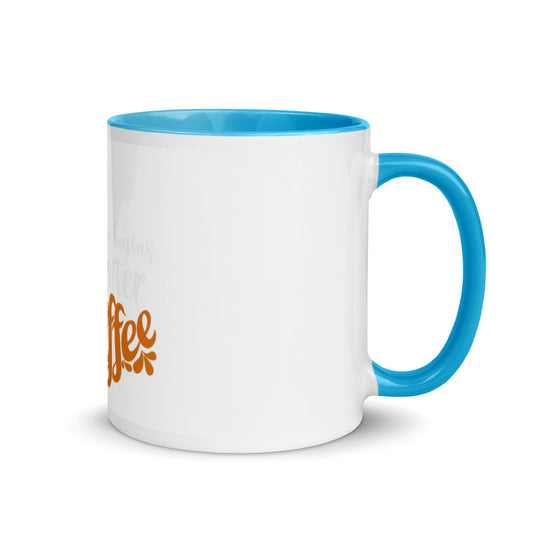 Life begins after Coffee Mug with Color Inside