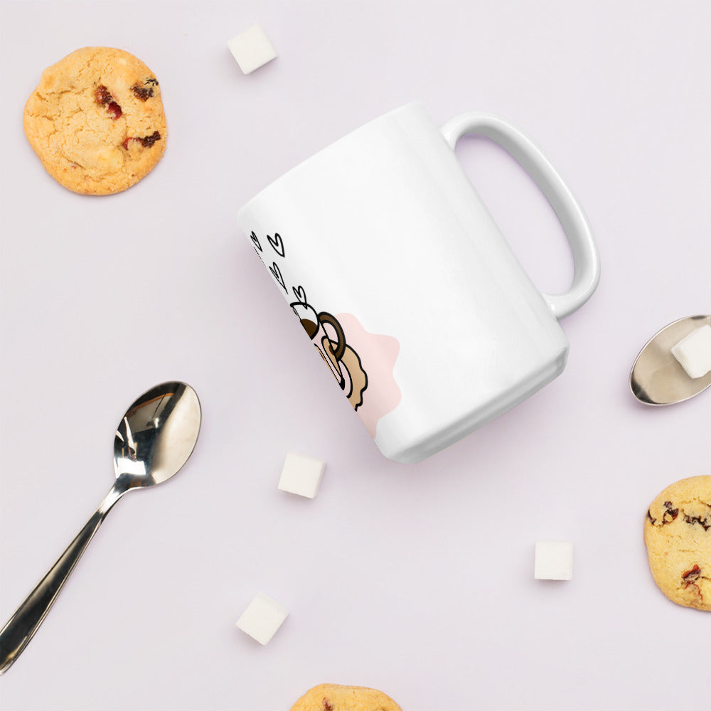 Coffee Heart White glossy mug