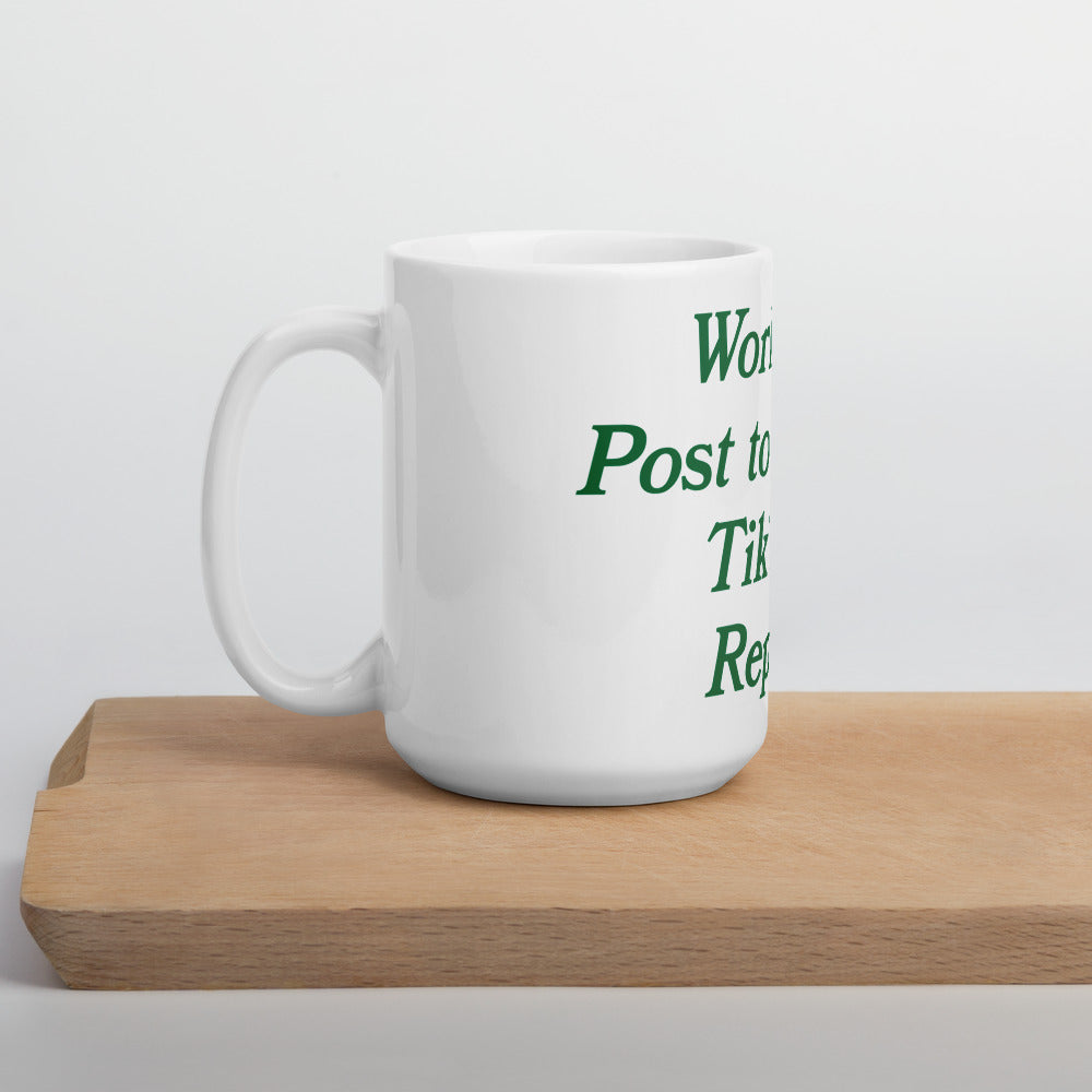 Post to IG and TikTok White glossy mug