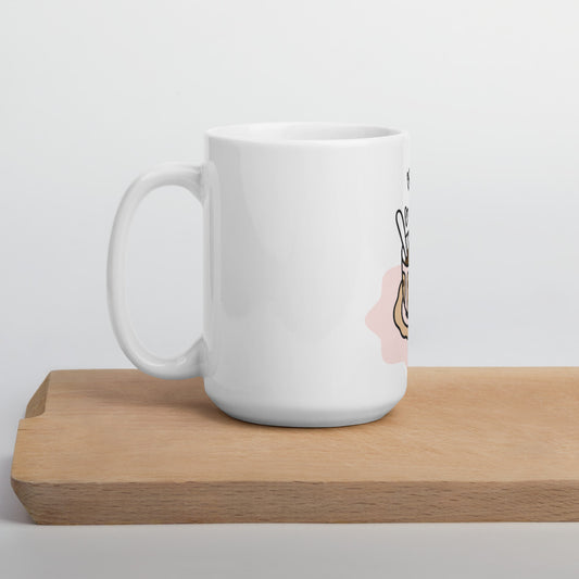 Coffee Heart White glossy mug