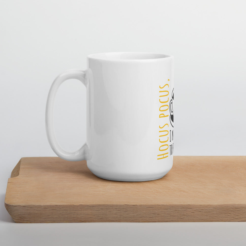 Hocus Focus White glossy mug