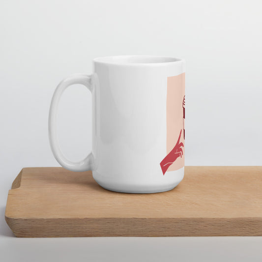 Coffee White Glossy Sturdy Mug