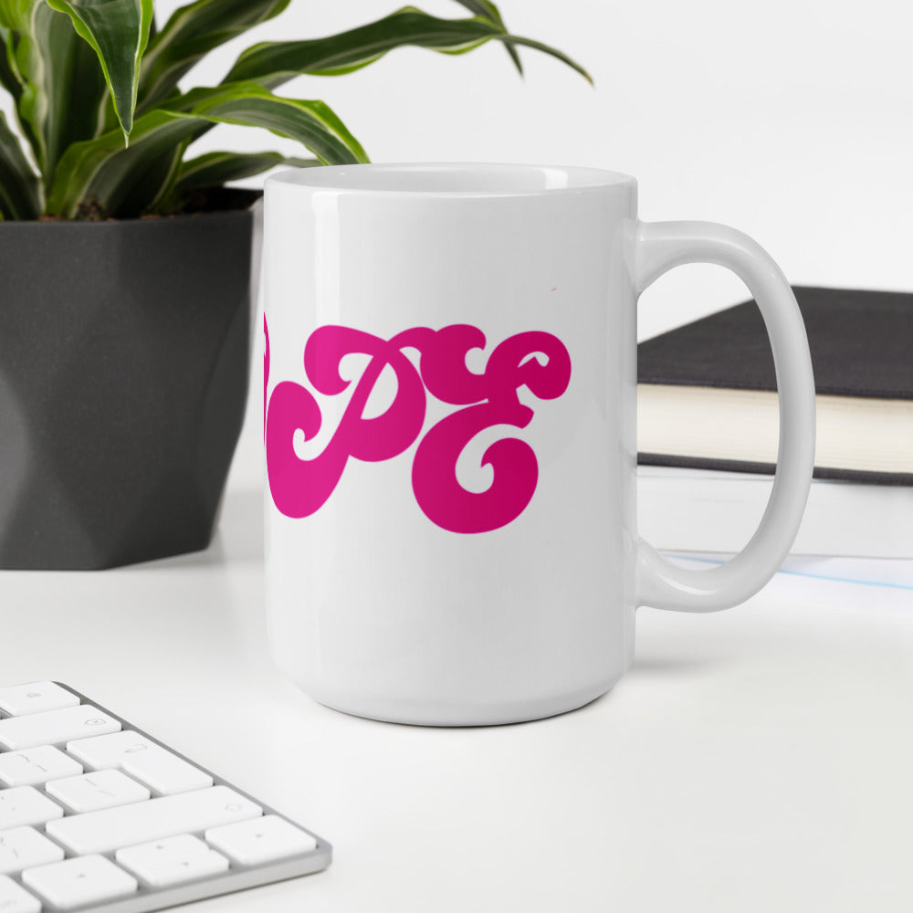 Hope White glossy mug