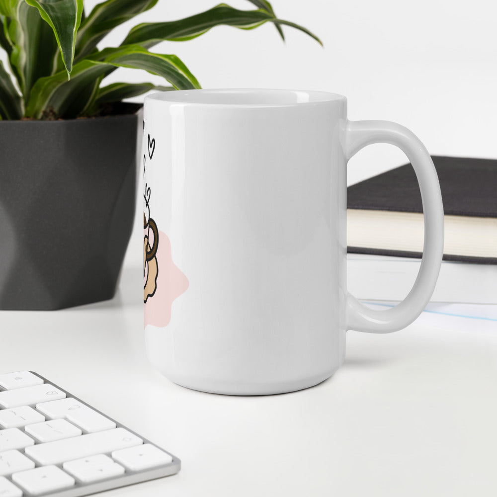Coffee Heart White glossy mug