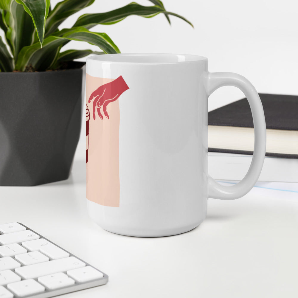 Coffee White glossy mug