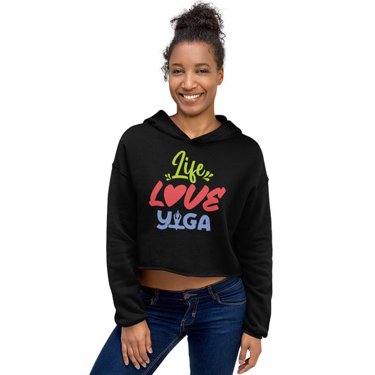 Life Love Yoga Cropped Hoodie