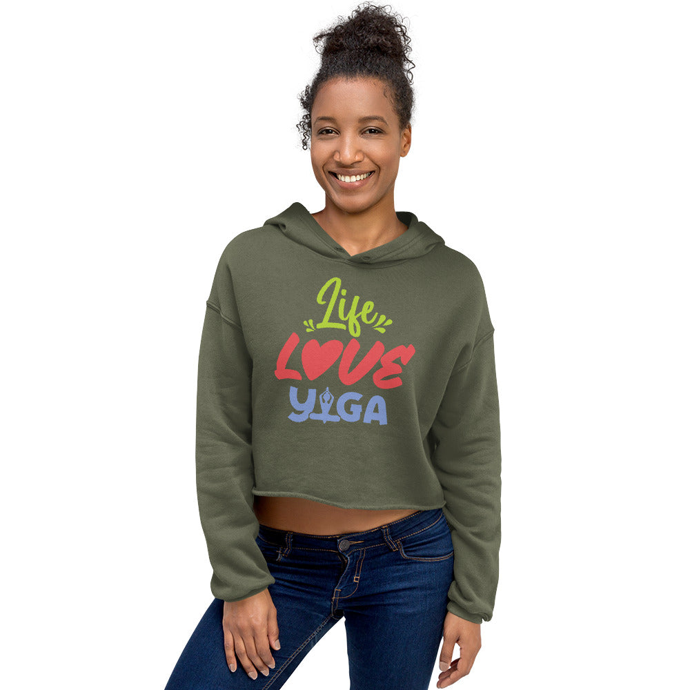 Life Love Yoga Cropped Hoodie