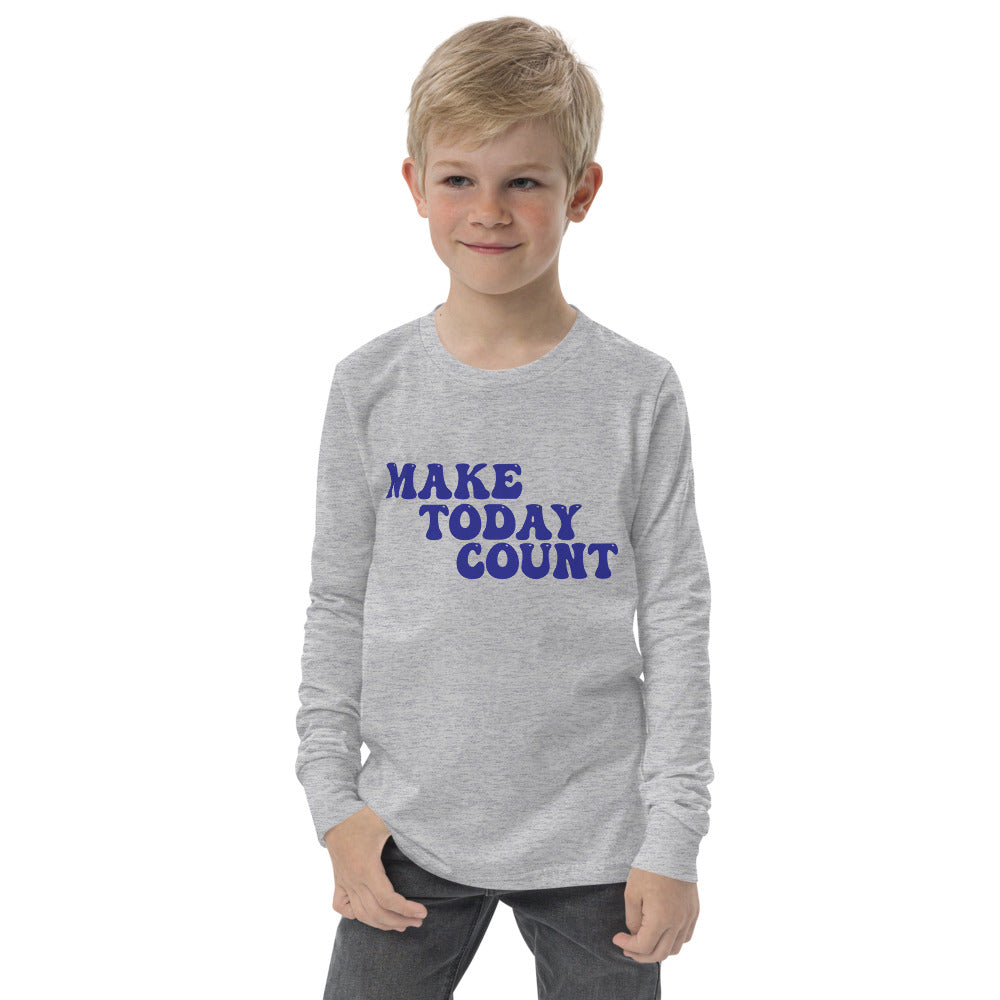 Make Today Count Youth long sleeve tee (Blue)