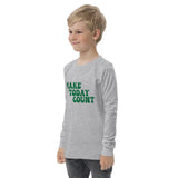 Make Today Count Youth long sleeve tee (Green)