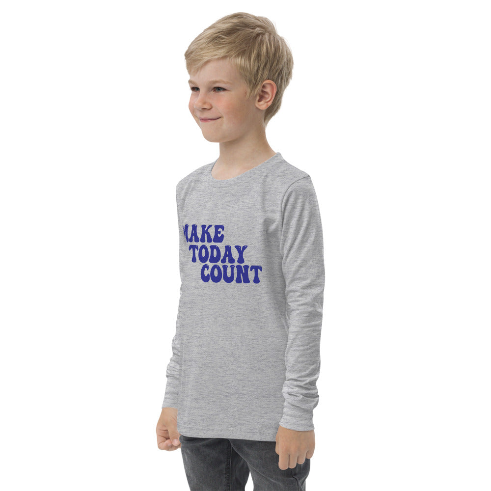 Make Today Count Youth long sleeve tee (Blue)