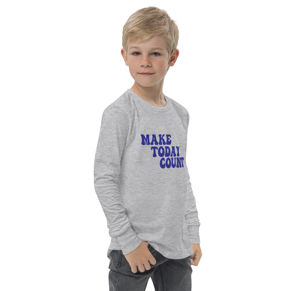 Make Today Count Youth long sleeve tee (Blue)