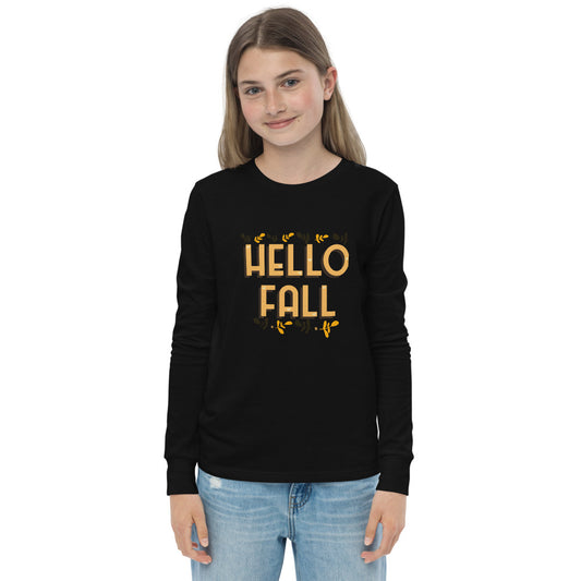 Hello Fall Youth long sleeve tee